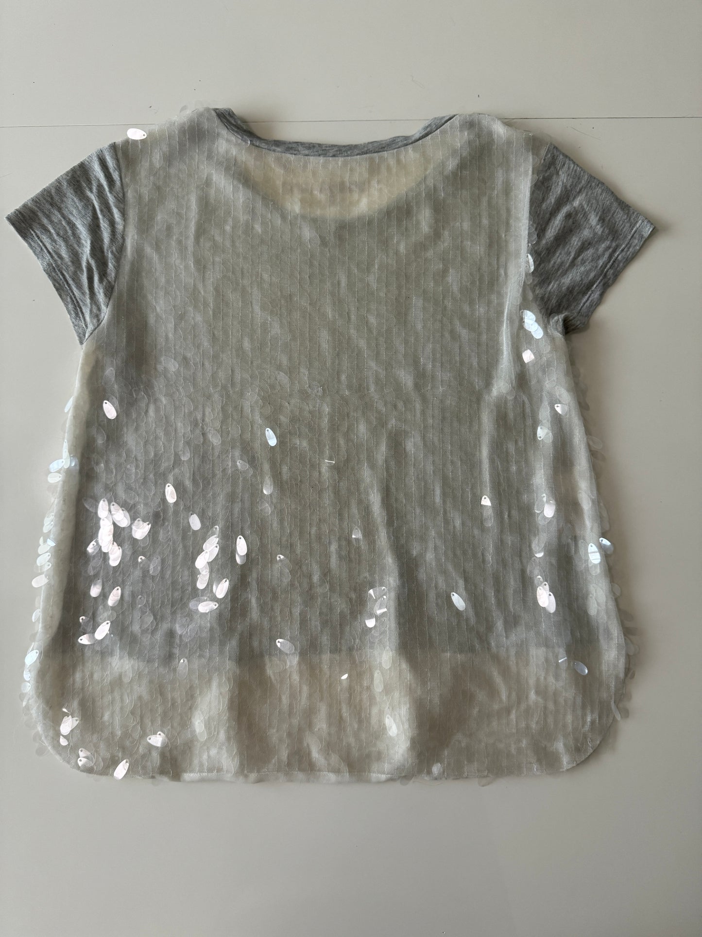 Playera con lentejuelas, Talla S, Mujer