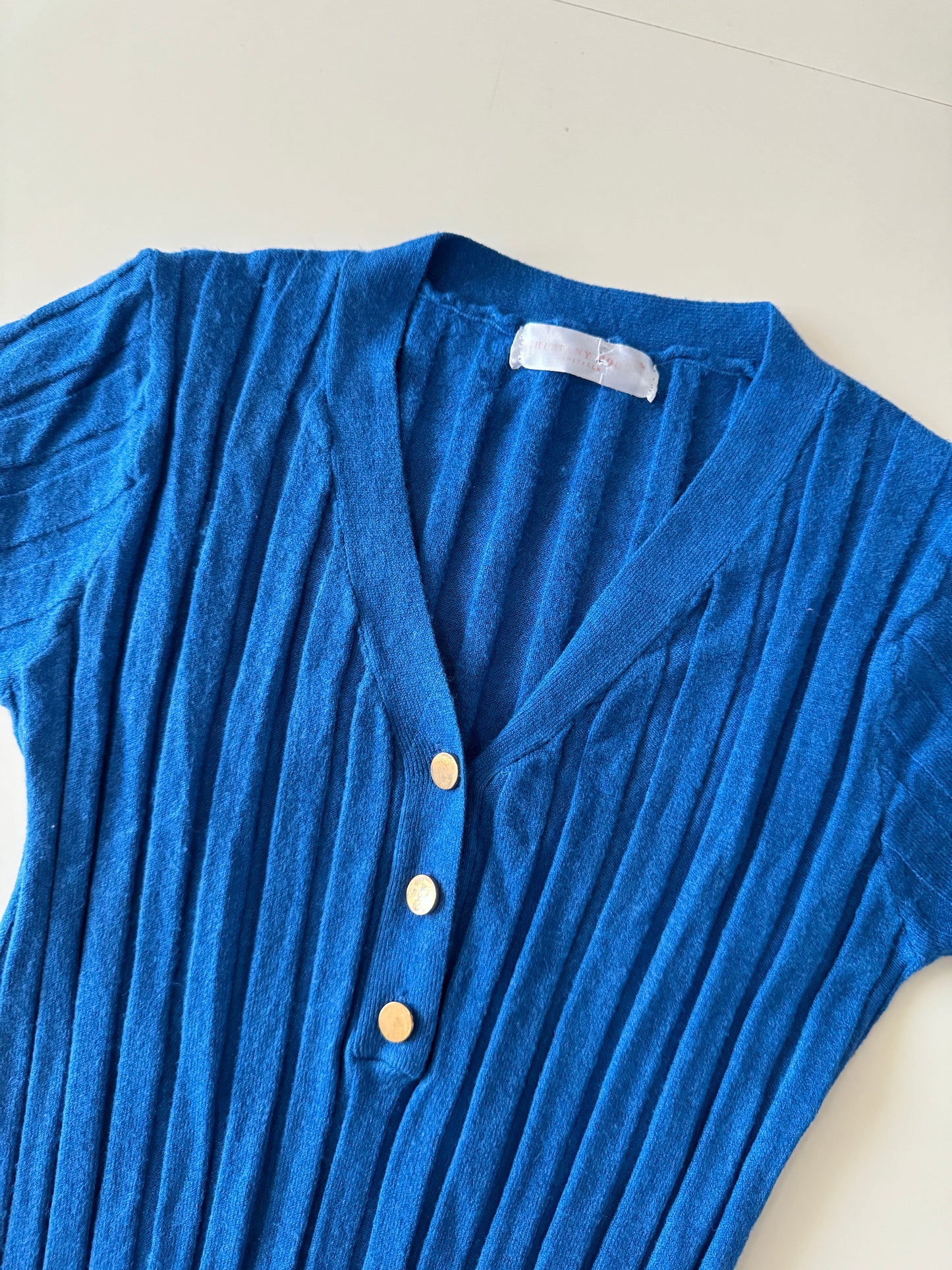 Blusa de punto azul, Unitalla, Mujer