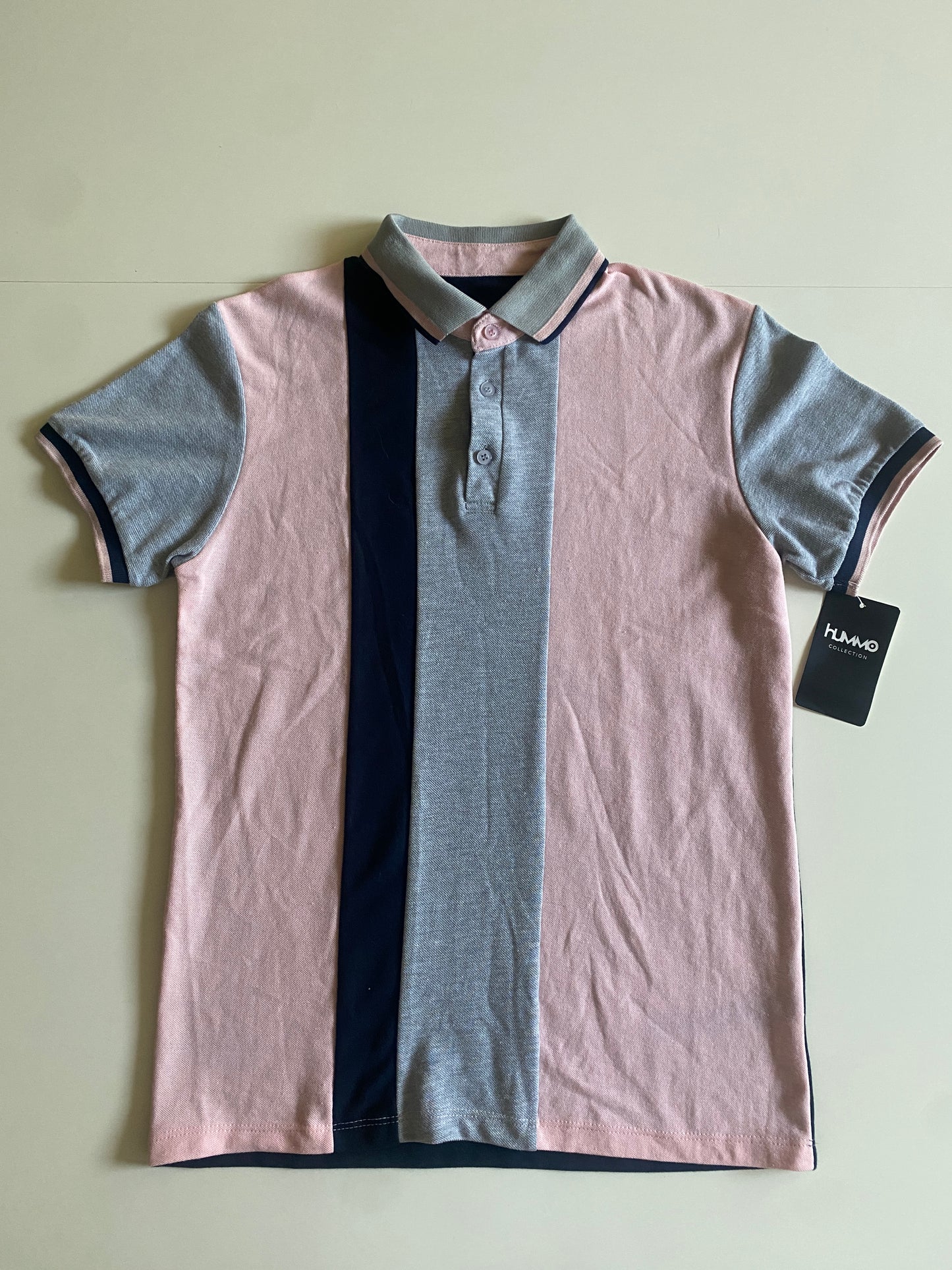 Polo con franjas multicolor, Talla M, Hombre, NWT