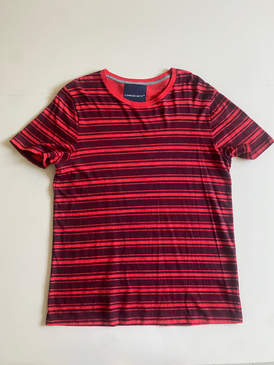 Playera de rayas rojas, Talla L, Hombre