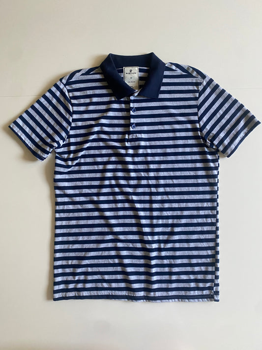 Polo gris a rayas, Talla M, Hombre