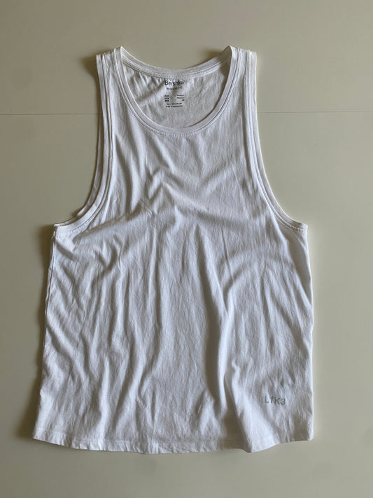 Playera sin mangas blanca, Talla M, Hombre