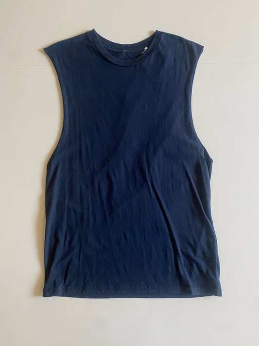Playera sin mangas negra, Talla XS, Hombre