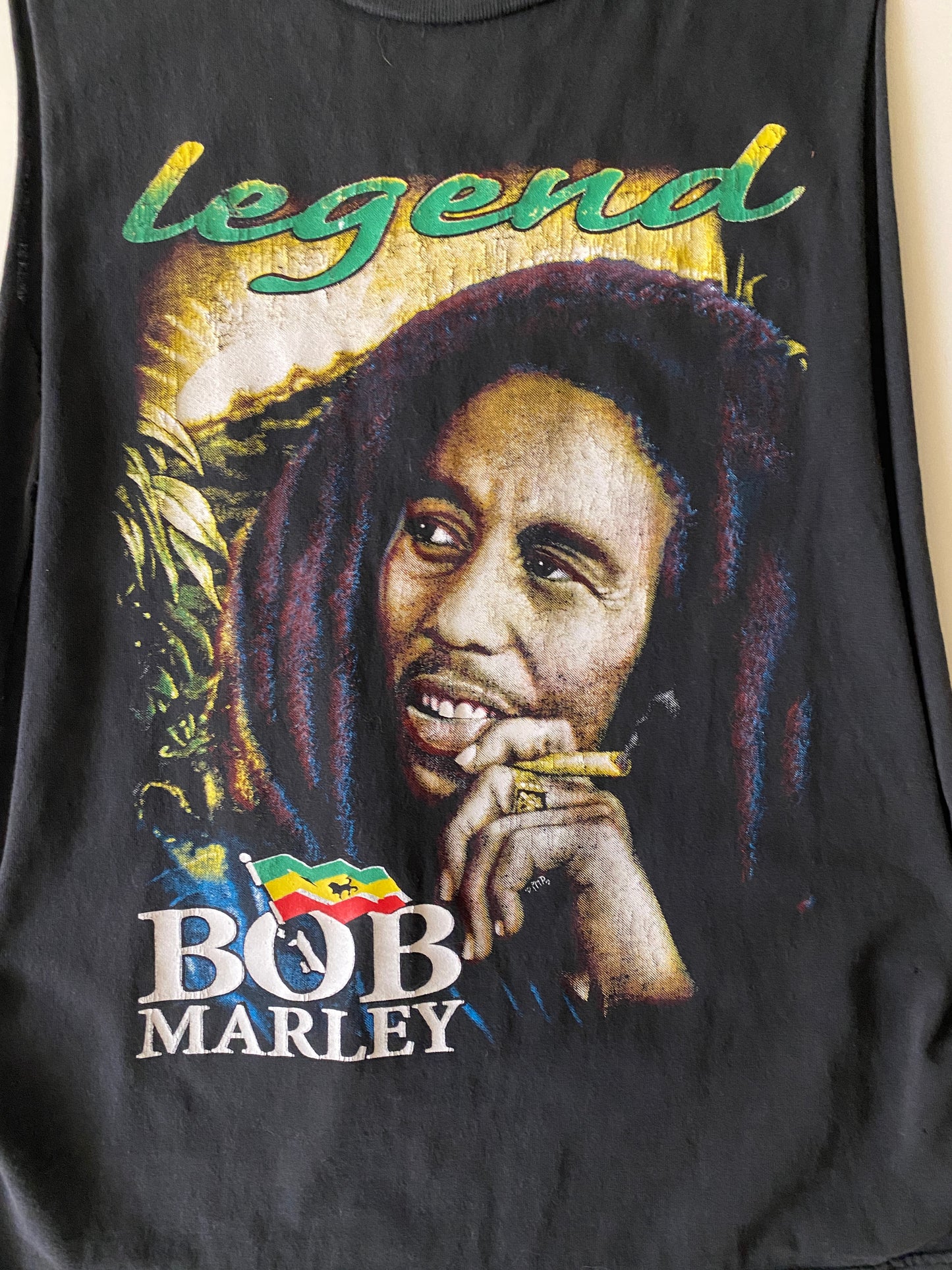 Muscle Shirt print de Bob Marley, Talla S, Hombre