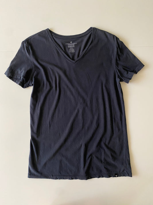 Playera negra desgastada, Talla S, Hombre: ARCHIVO: