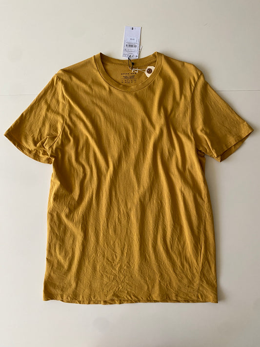 Playera color mostaza, corte regular, Talla L, Hombre