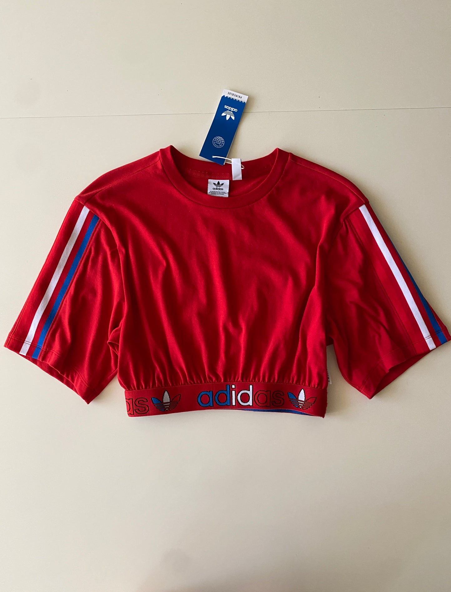 Crop Top deportivo rojo, Talla S, Mujer