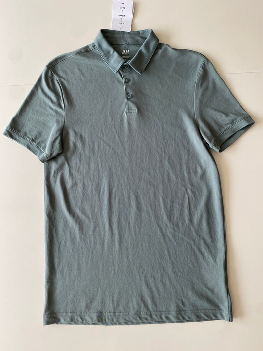 Camisa Polo manga corta verde, Talla S, Hombre