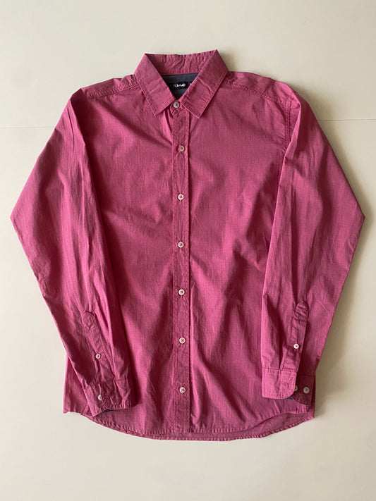 Camisa rosa manga larga, Talla M, Hombre