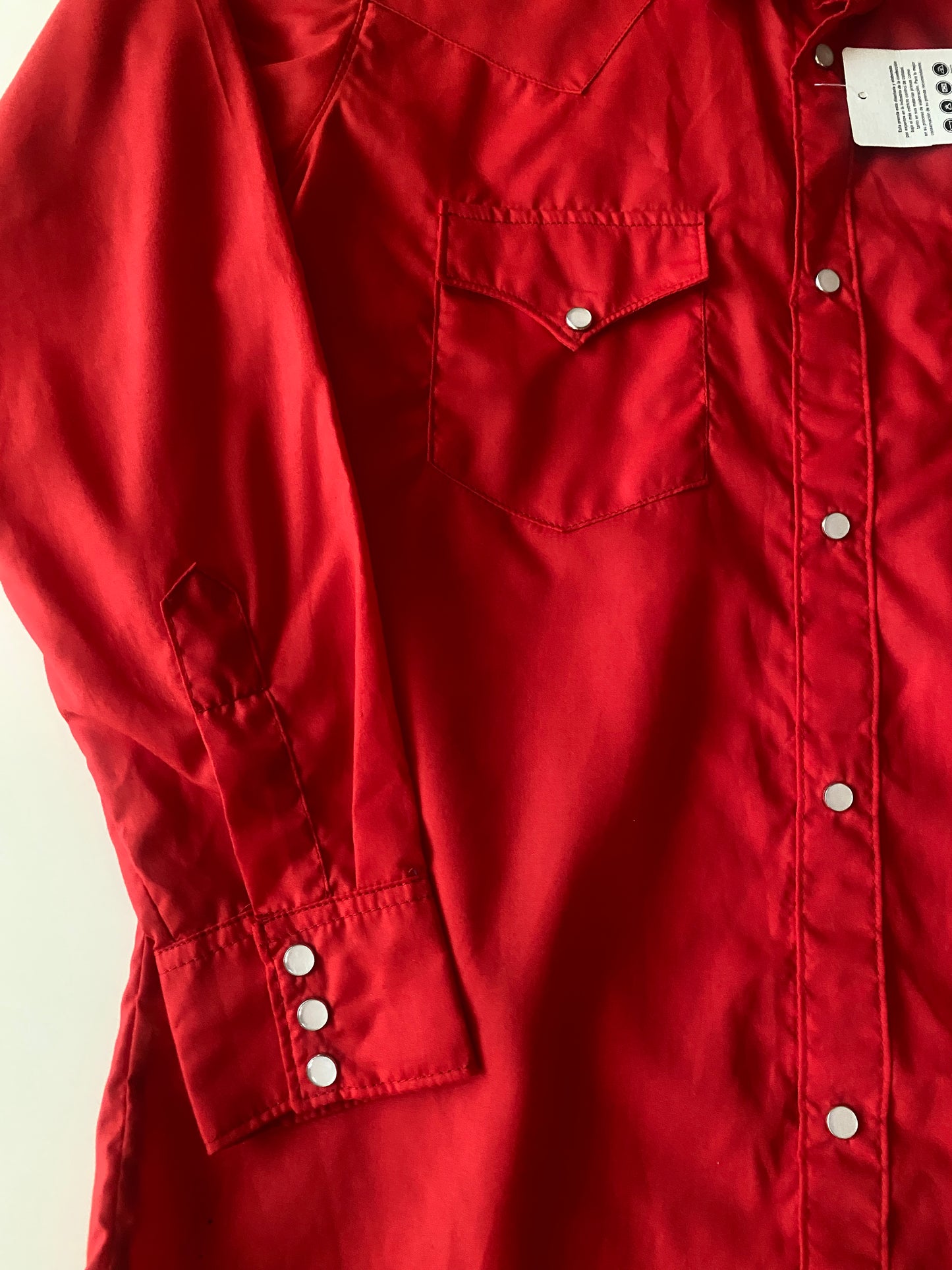 Camisa vaquera roja, Talla M, 34, Hombre