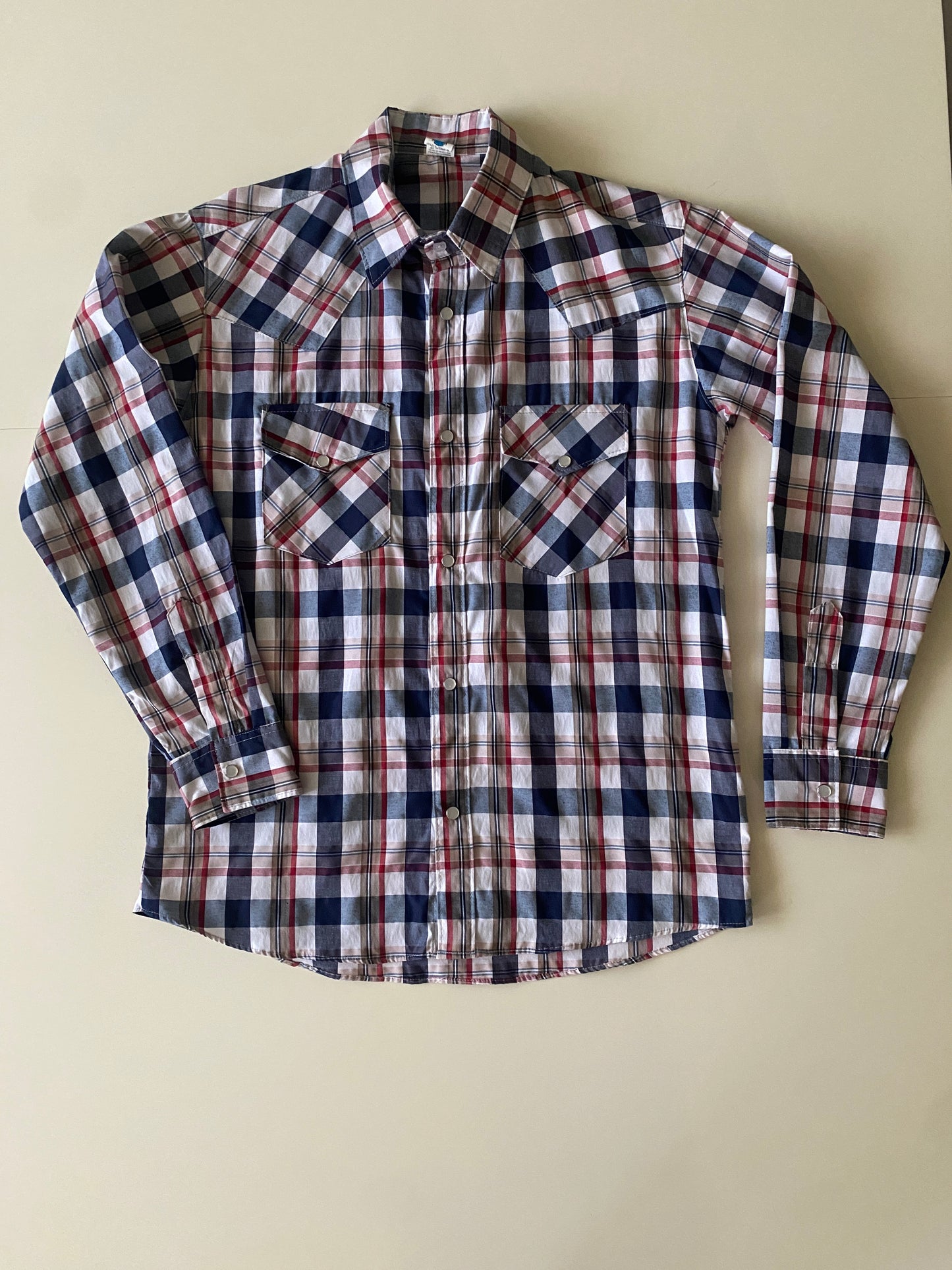 Camisa cuadros corte vaquero, Talla M, 34, Hombre