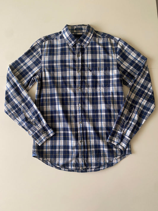 Camisa cuadros azules, Talla S, Hombre