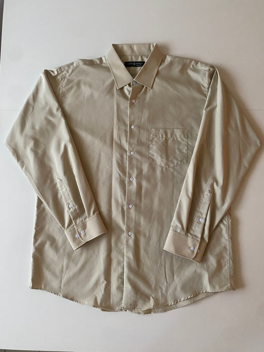 Camisa beige de vestir, Talla XL, Hombre