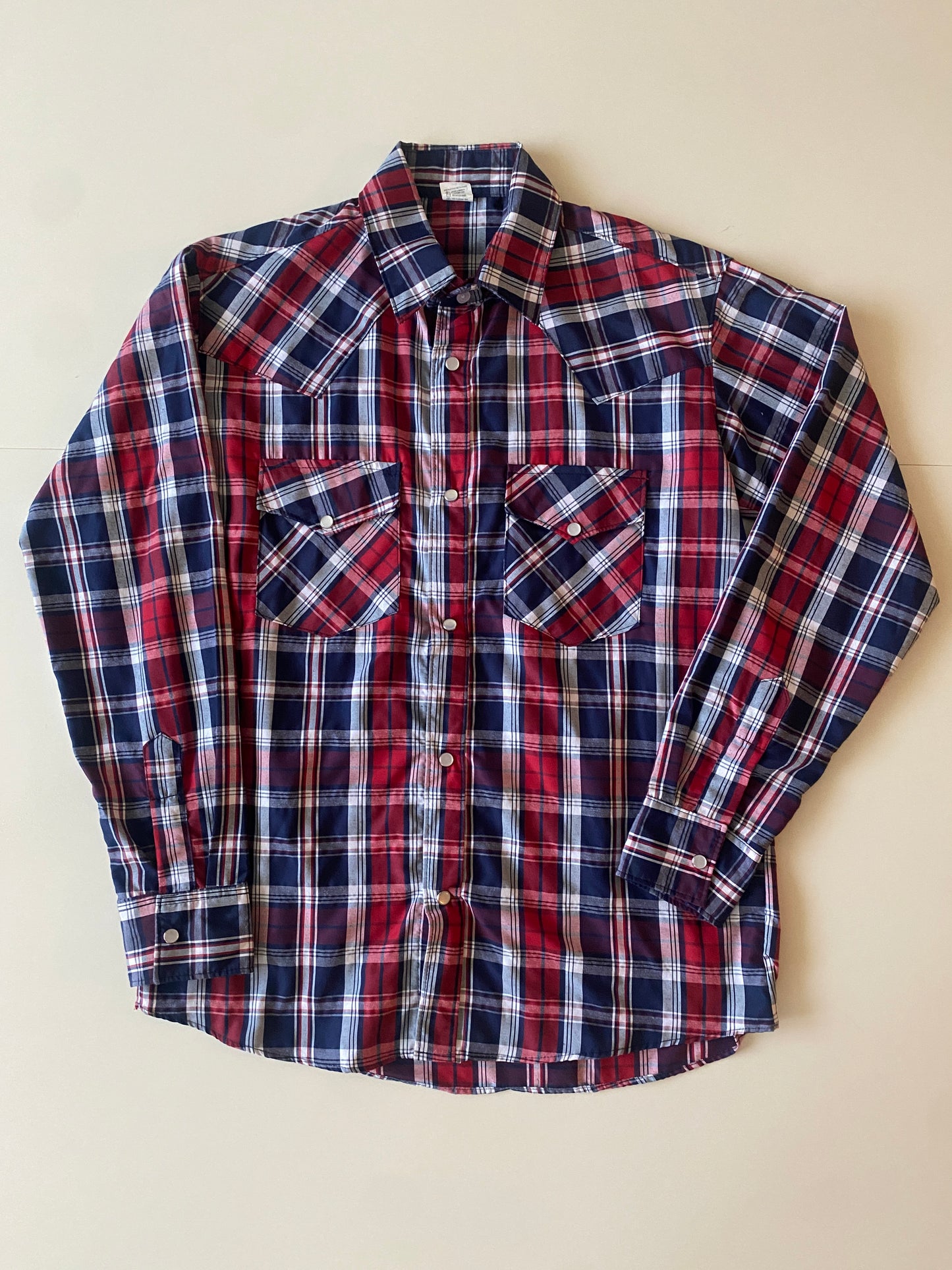 Camisa vaquera de cuadros, Talla M, 34, Hombre