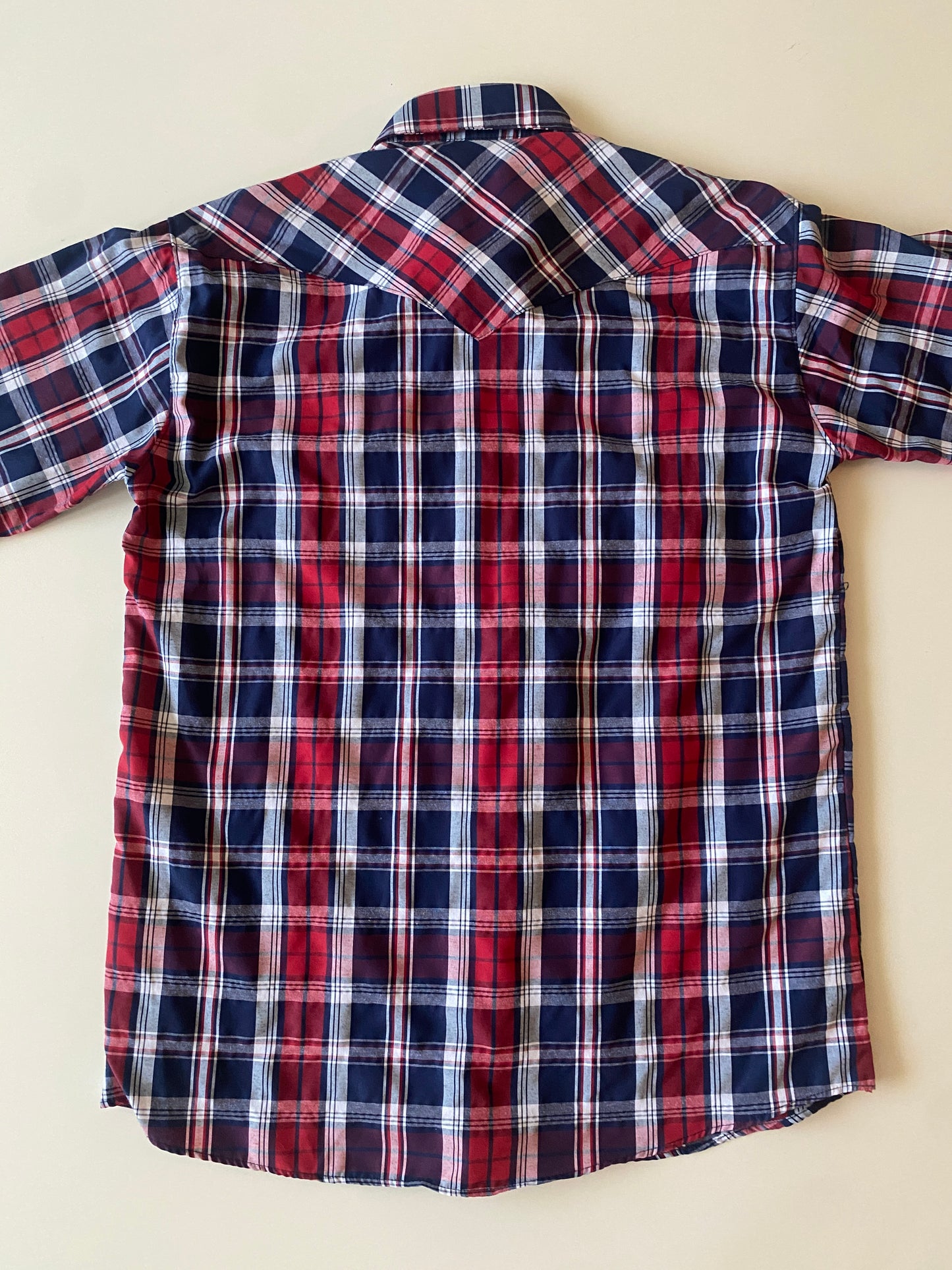 Camisa vaquera de cuadros, Talla M, 34, Hombre