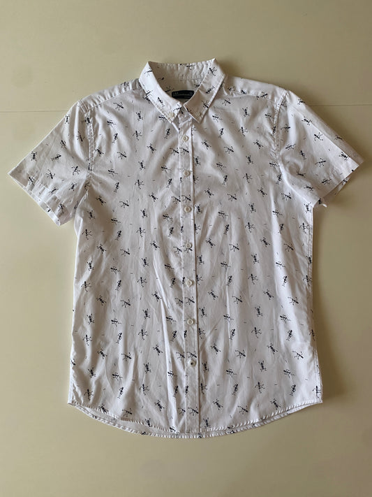 Camisa estampada calaveras, Talla S, Hombre