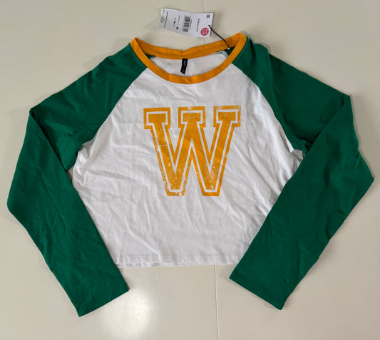 Camisa manga raglan verde, Talla XL, Mujer, Sinsay
