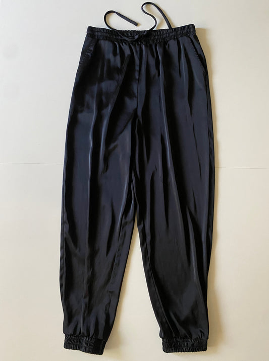 Pantalon satinado corte deportivo, Talla M, Mujer