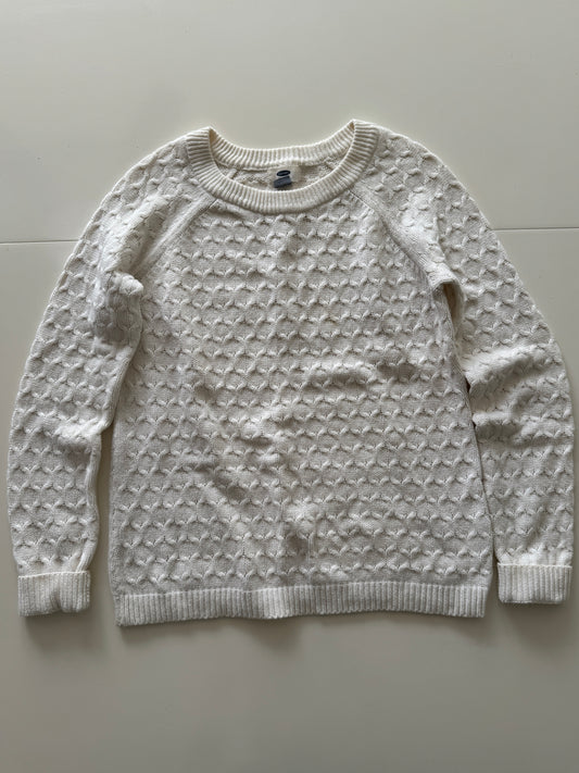 Sweater tejido blanco, Talla S, Mujer, Old Navy