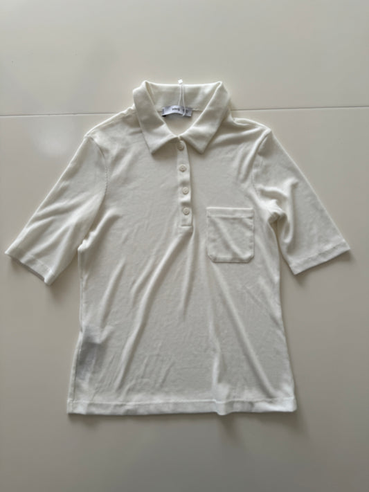 Camisa de punto blanca, Talla S, Mujer, MNG