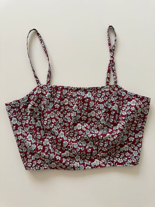 Crop top estampado, Talla M, Mujer