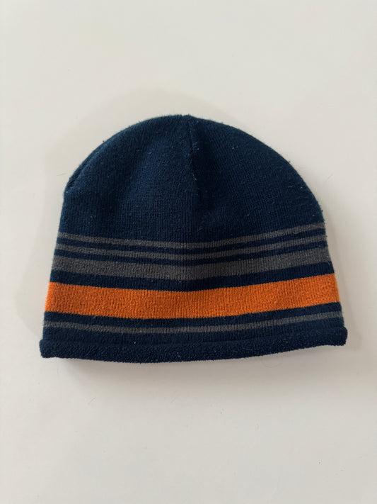 Beanie azul con franjas, Unitalla, Unisex