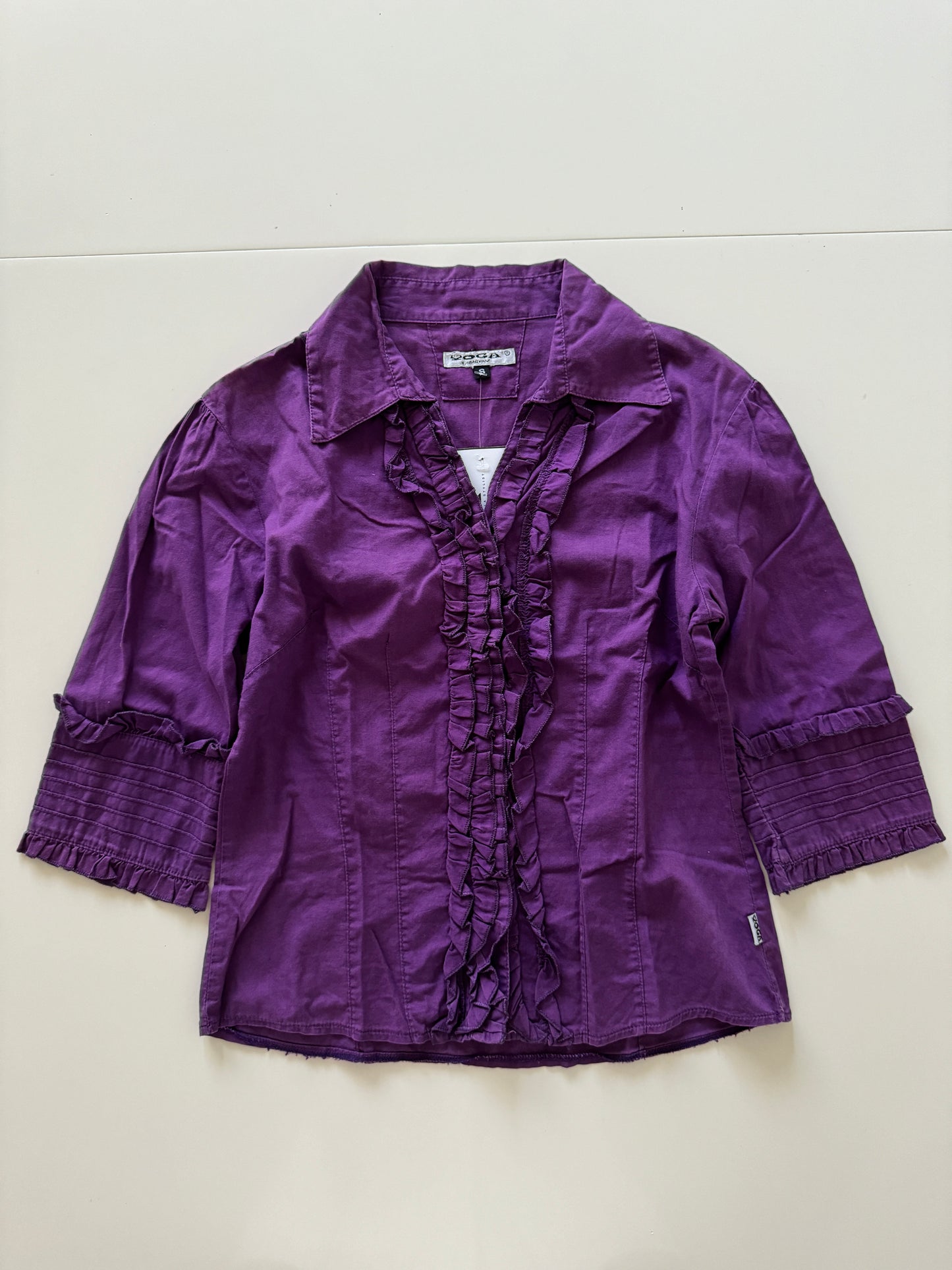 Camisa morada, Talla S, Mujer