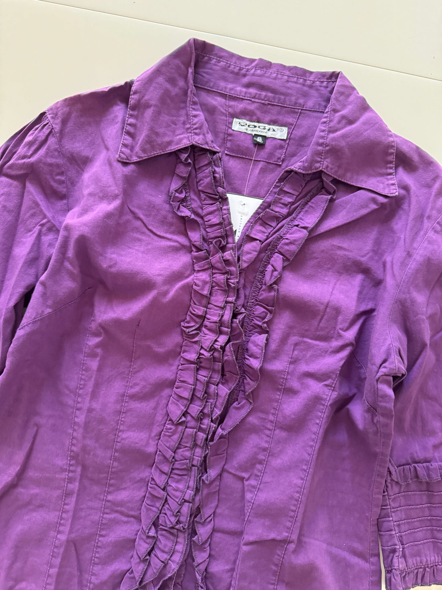 Camisa morada, Talla S, Mujer