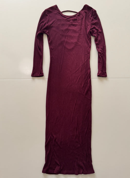 Vestido de punto color vino, Talla M,28, Mujer, Lft