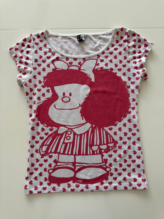 Playera estampada Mafalda, Talla M, Mujer, Mafalda