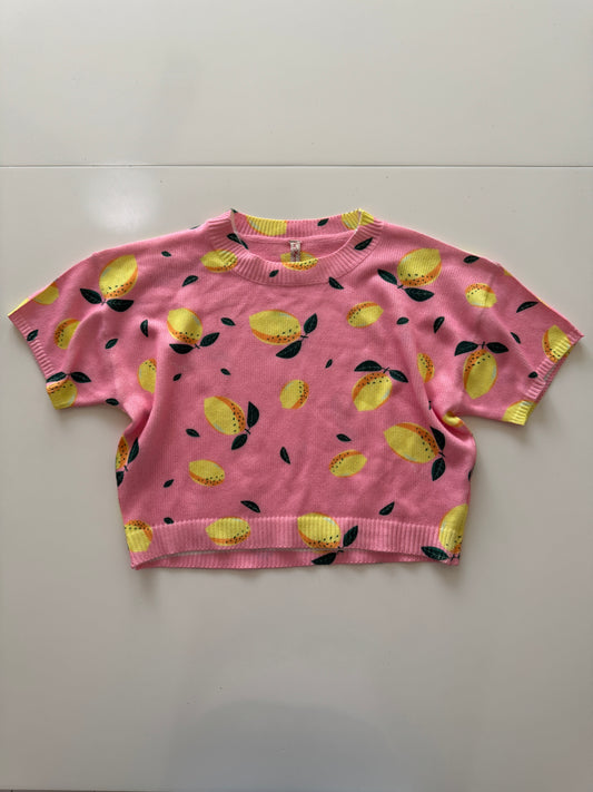 Playera de punto estampada, Talla L, Mujer, Red Marine