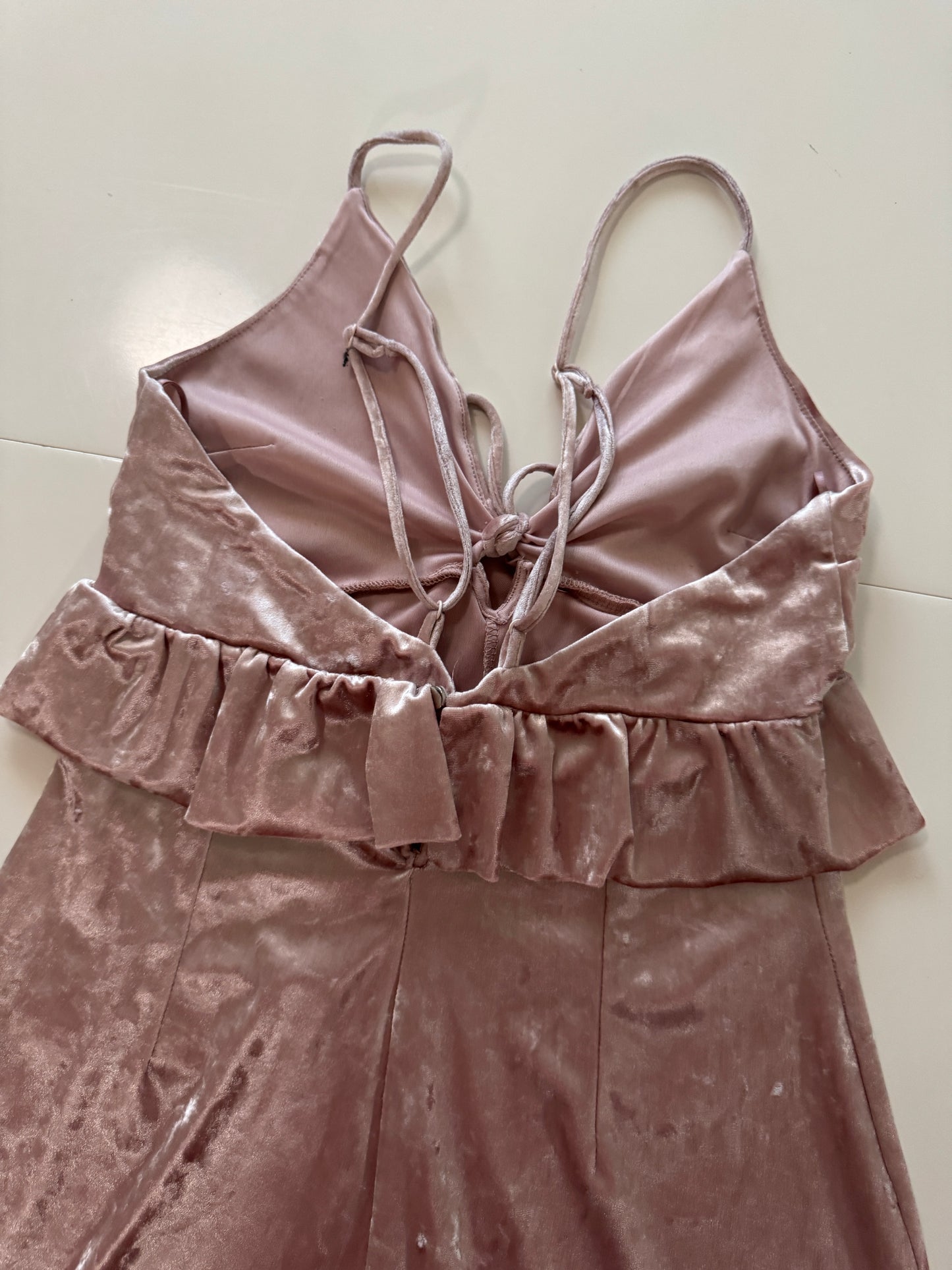 Jumper de terciopelo rosa, Talla S,26, Mujer, Bershka Nigth Out