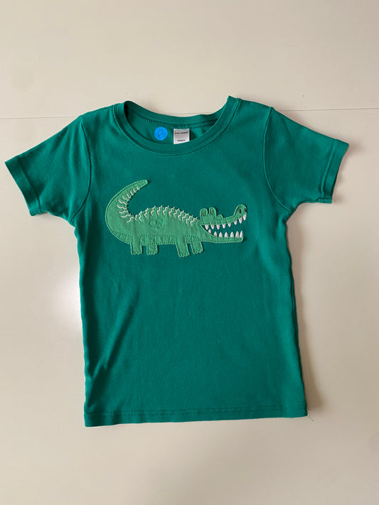 Playera verde con cocodrilo, Talla 6 años, Niño