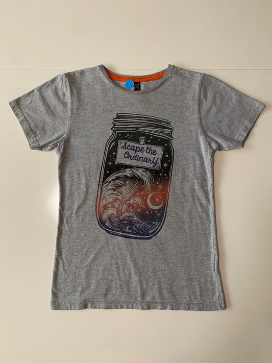 Playera con gráfico gris, Talla 11-12 años, Niño