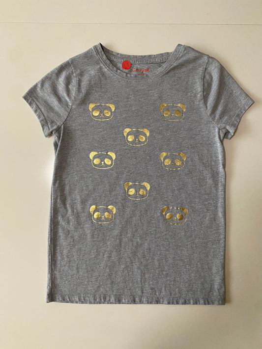 Playera estampada gris, Talla M (7-8), Niña