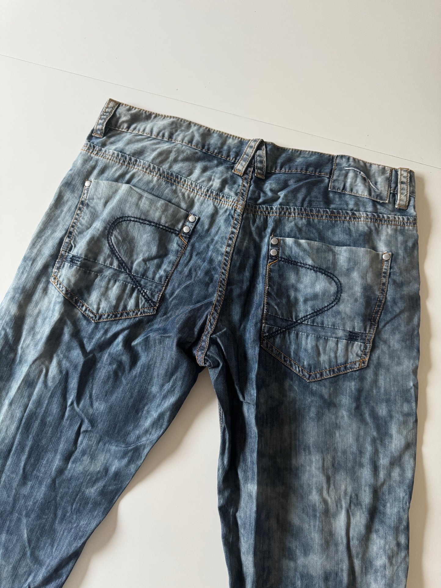 Jeans acid wash, Talla 36, Hombre