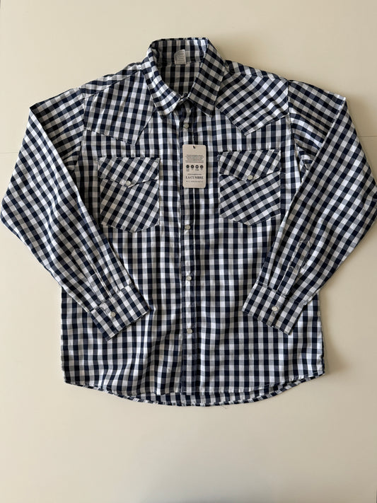 Camisa vaquera de cuadros, Talla 36, S, Hombre