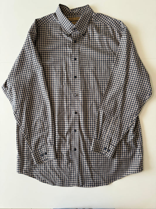 Camisa cuadros cafe, Talla 2XL, Hombre