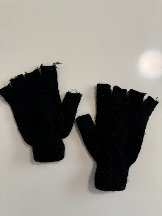 Guantes negros con dedos recortados, Unitalla, Unisex