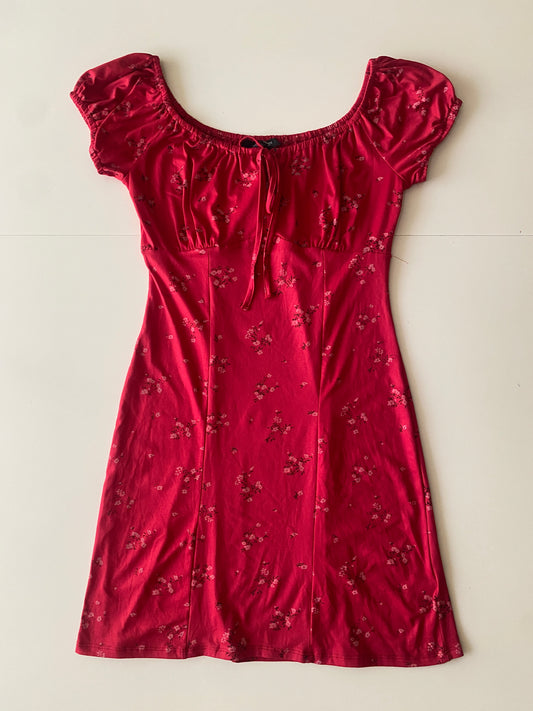 Vestido rojo campesino, Talla S, Mujer