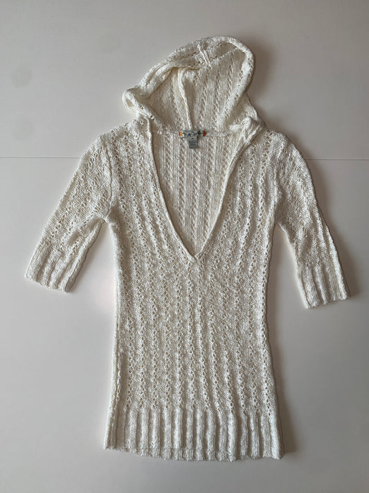 Sobretodo/sweater con capucha tejido, Talla S/M Viene reducido, Mujer