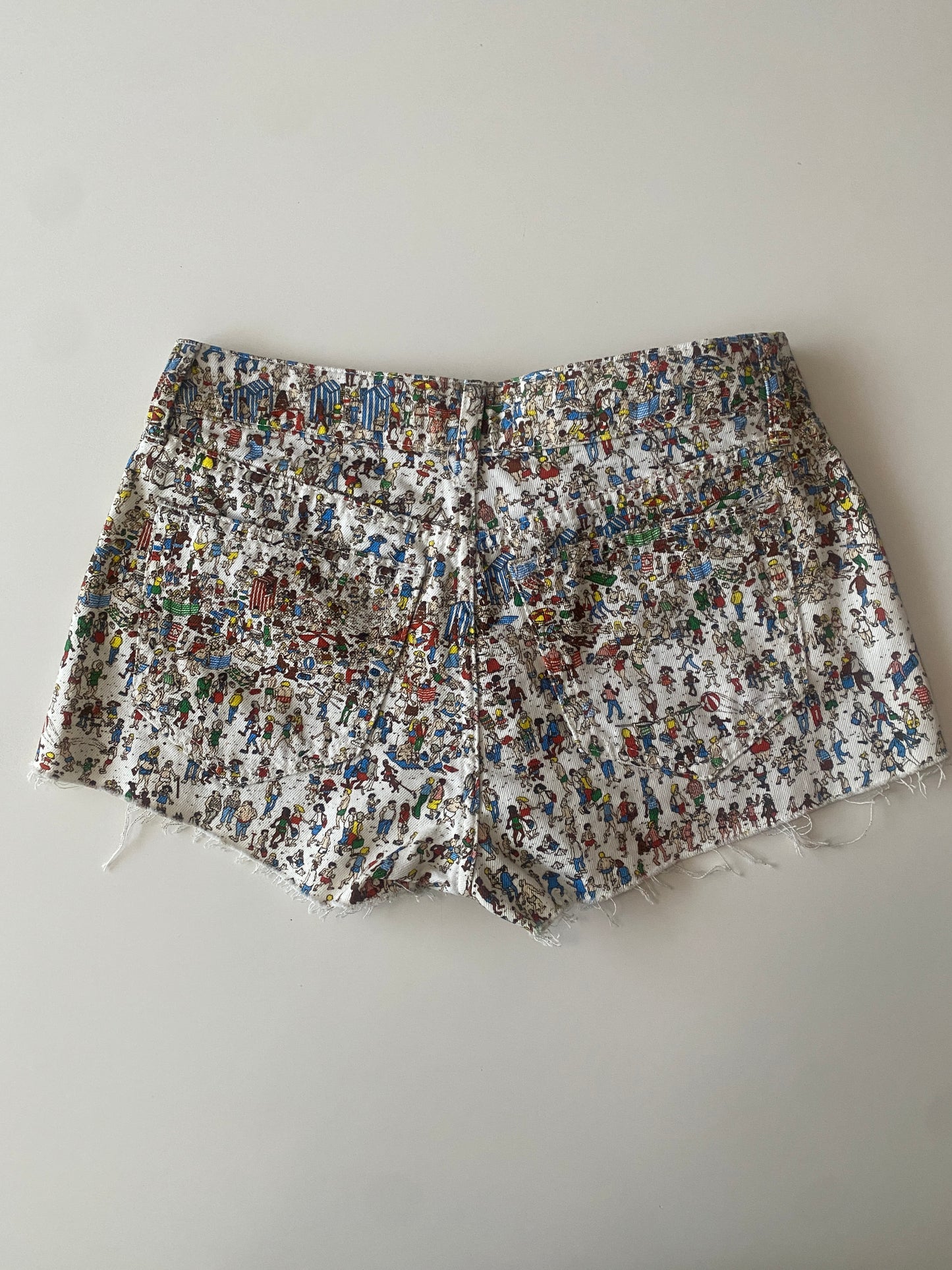 Shorts de mezclilla estampados, Talla XS, 24, Mujer