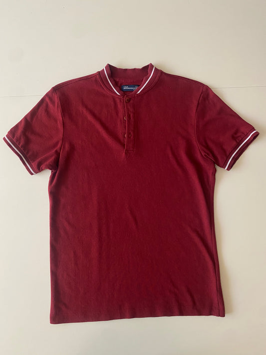 Camisa polo guinda, Talla S, Hombre