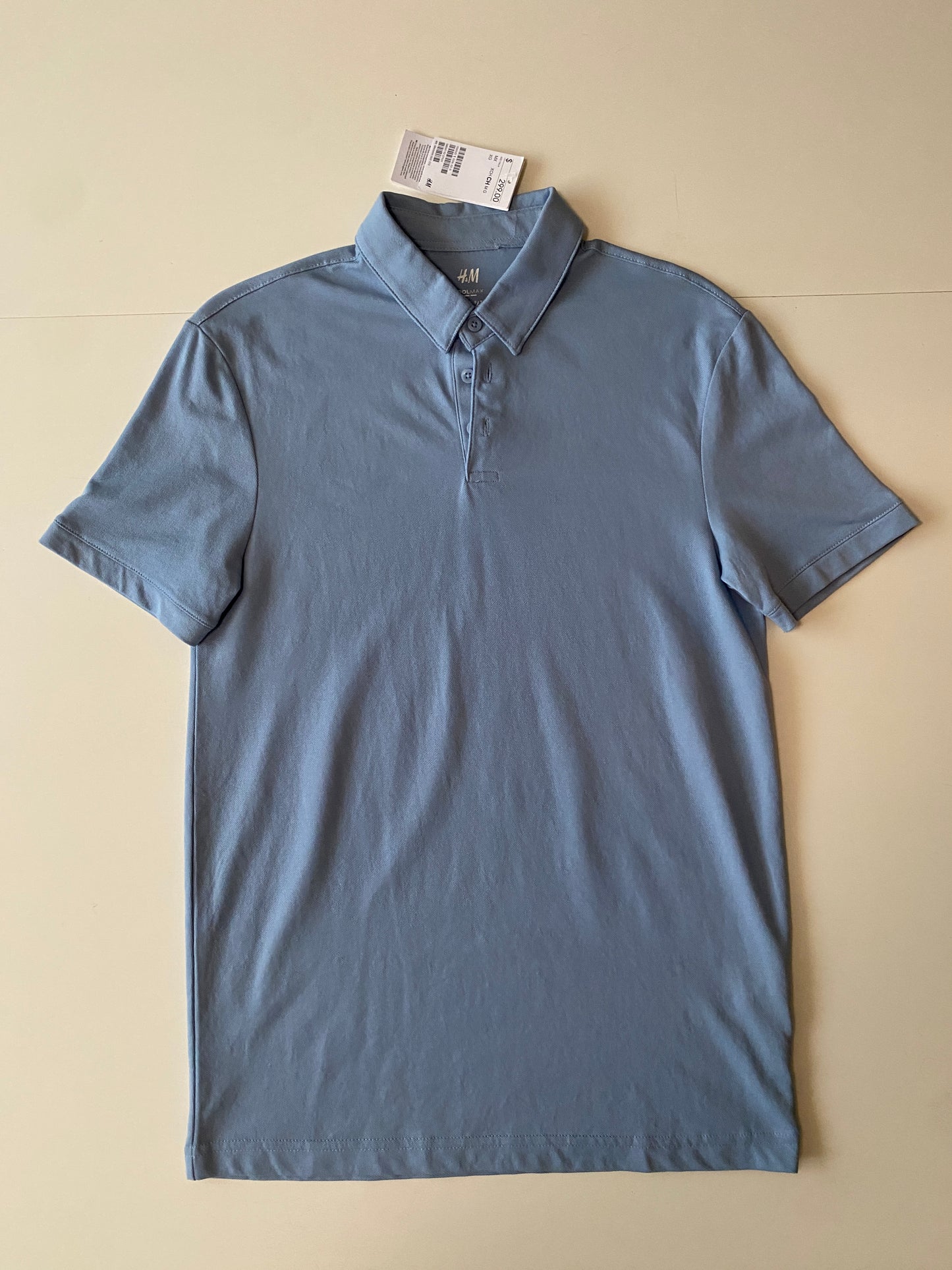 Polo celeste, Talla S Slim Fit, Hombre