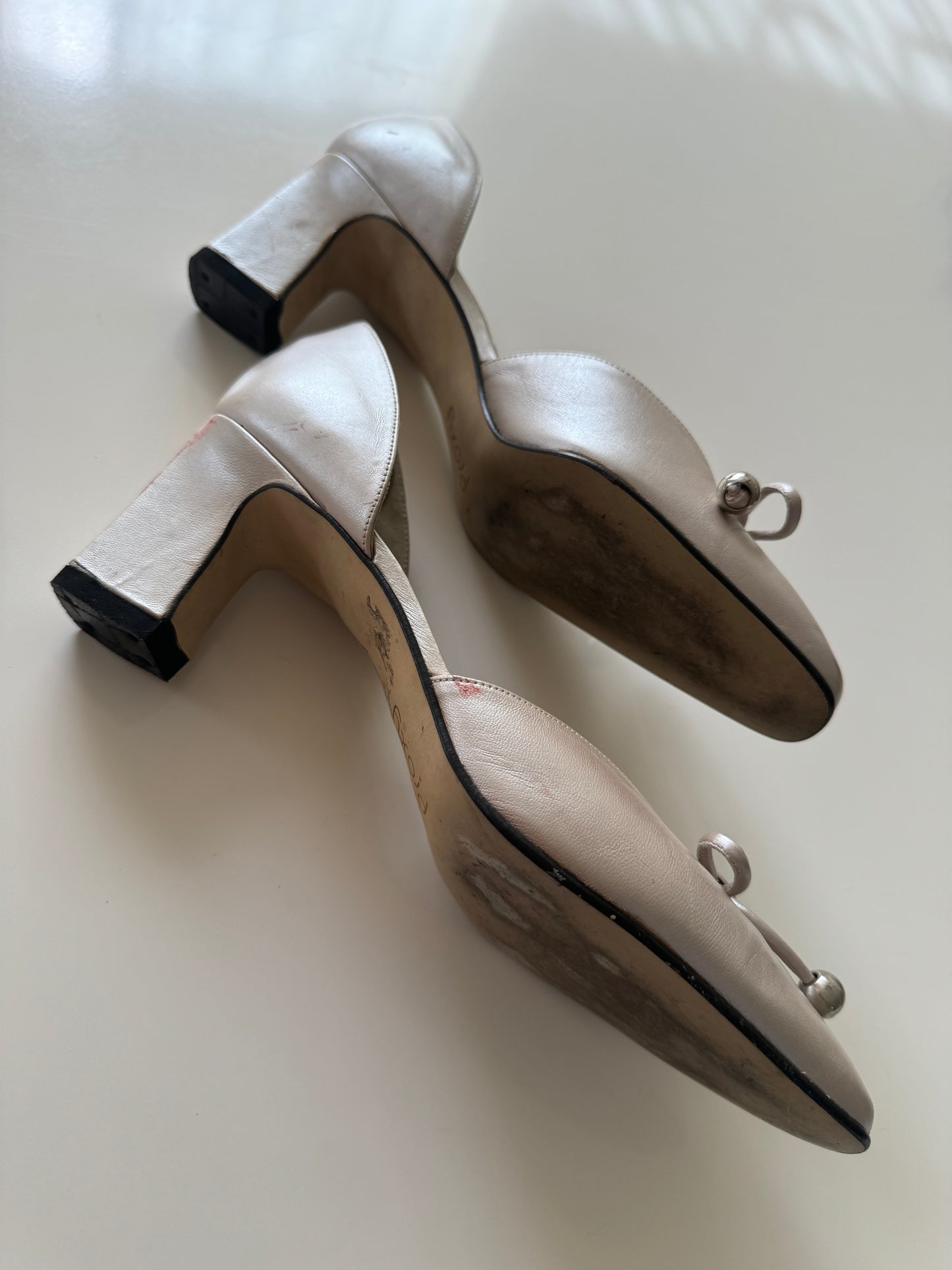 Zapatos beige de fiesta, Talla 8.5 Usa, Mujer