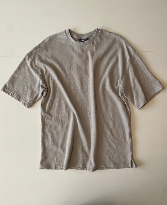 Playera con textura beige, Talla S, Hombre