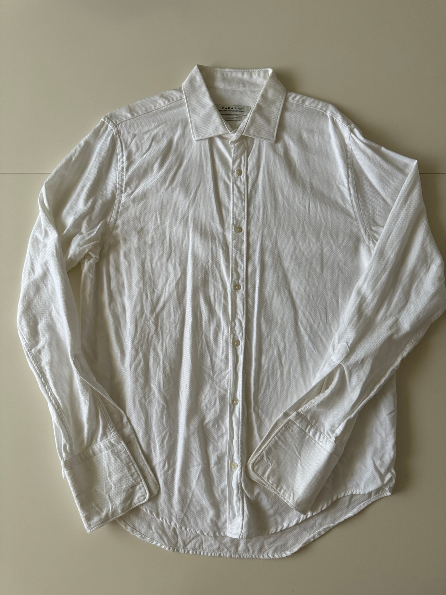 Camisa blanca de vestir, Talla XL, Hombre