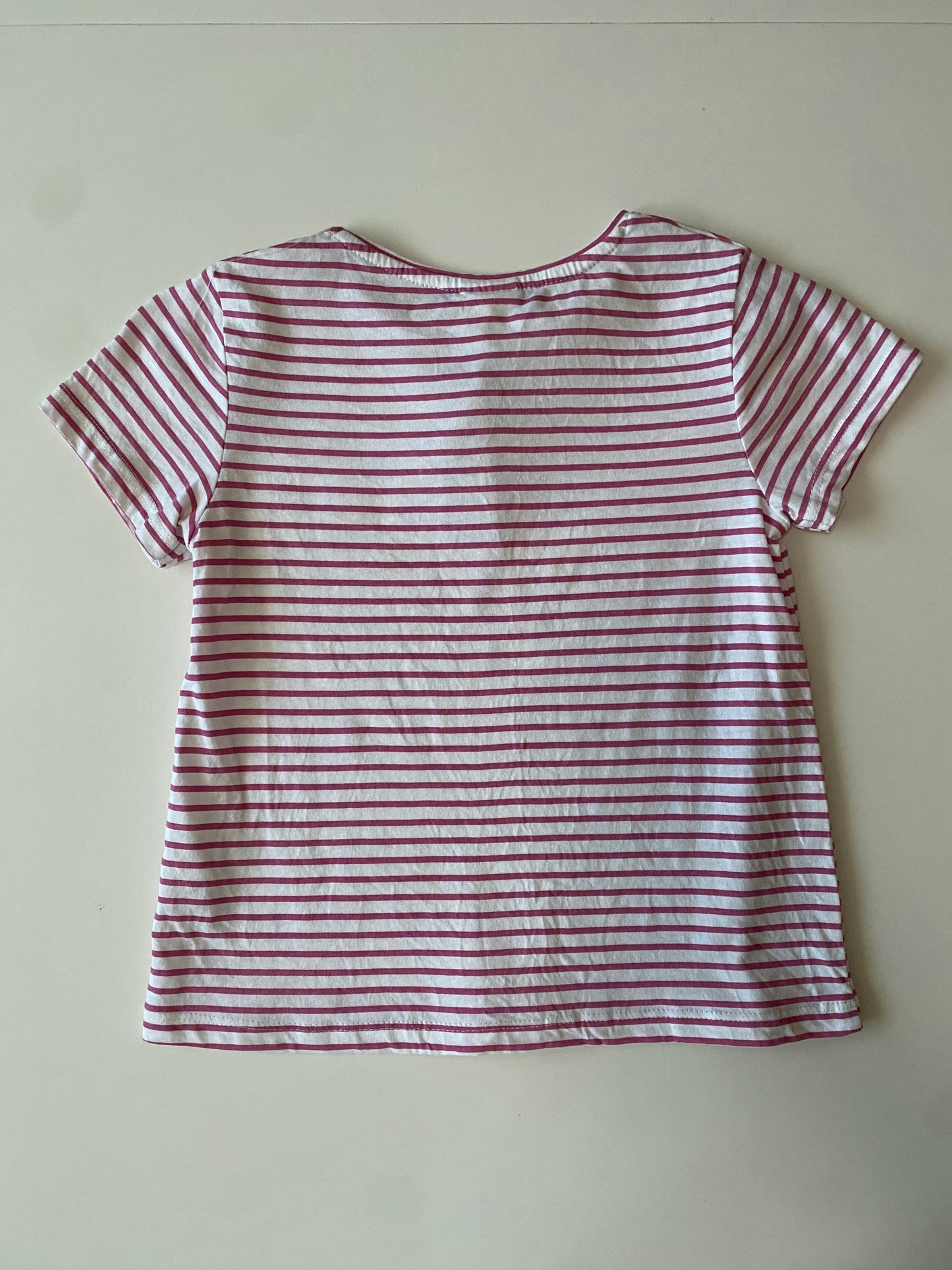 Playera rayas rosas, Talla 7-8, Niña