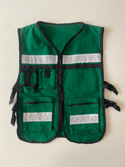 Chaleco de trabajo verde, Unitalla, Unisex