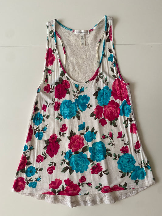 Blusa estampada de flores, Talla S, Mujer